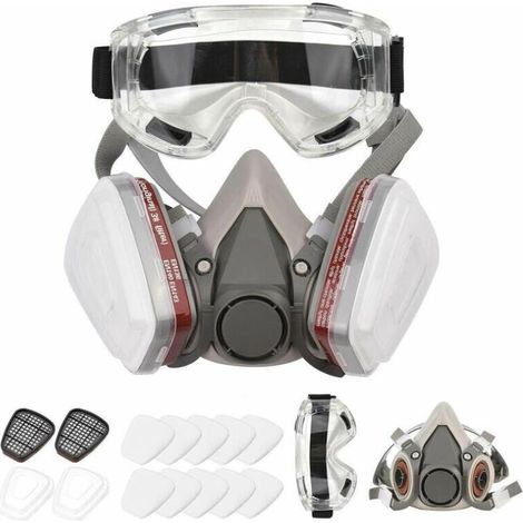 Wiederverwendbare Halbmaske-atemschutzmaske 6200 Mit Schutzbrille Für Malerarbeiten, Organische Dämpfe, Schweißen, Polieren, Holzbearbeitung Und Andere Anwendungen