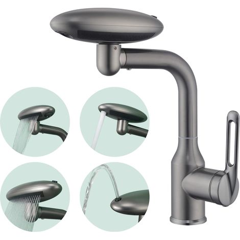 Kaskaden-wasserhahn, Multifunktions-wasserhahn, Grau