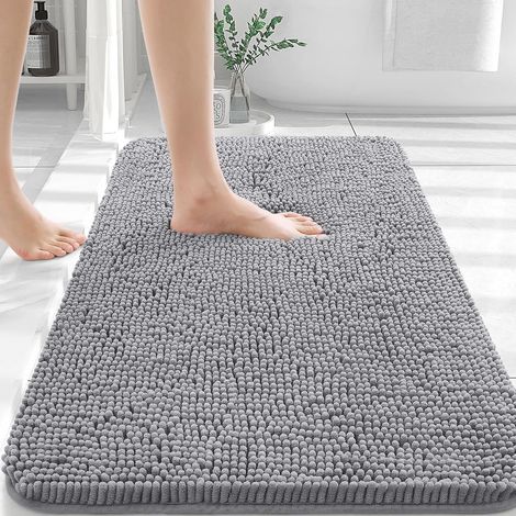 Badematte 30 X 20 Zoll, Ultra-weich Und Saugfähig Aus Chenille, Mit Gummierung Auf Der Rückseite, Schnelltrocknend, Maschinenwaschbar, Geeignet Für Badezimmerböden, Badewannen, Duschen, Innendekoratio