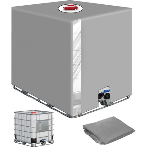 Schutzabdeckung Für 1.000-liter-ibc-behälter, Mit Transparenter Folie, Grau (116 X 100 X 120 Cm)