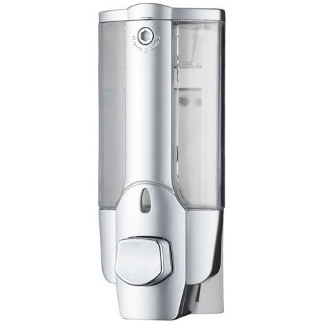 Wandmontierter Manueller Seifenspender, 350 Ml Handseifenspender, Gewerblicher Wandseifenspender Für Badezimmer, Küche, Hotel (silber)