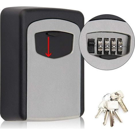 Sichere Schlüsselbox, Wand-schlüsselkasten, Wasserdichte Und Rostfreie Schlüsselbox Mit 4-stelligem Code Für Innen- Und Außenbereich, Haus, Büro, Garage, Schule, Fitnessstudio