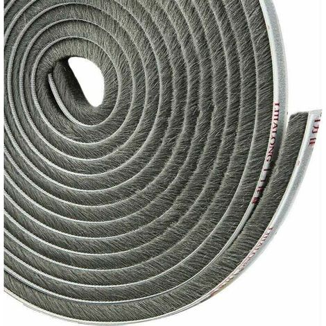 Gemeinsame Klebebürste Für Schiebetürenschrank, Isolierend Gegen Kälte Und Staub, Länge 4,9 M X 5 Mm X 9 Mm, Farbe Grau.