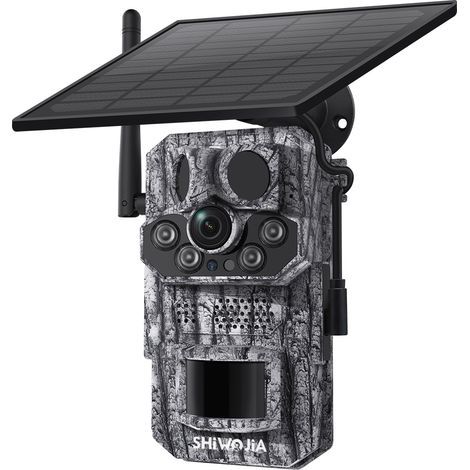 4g Solarwildkamera 2k 3mp Mit Gps & 25m Infrarot-nachtsicht, Ip66 Wasserdicht, Bidirektionale Gegensprechanlage & Einbruchsalarm, Tiererkennung Für Außenüberwachung Im Wald-k