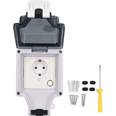 Trywise Intelligente Wifi-steckdose, Wasserdichte Außensteckdose Ip66 Mit Fernbedienungs-timer-funktion, Intelligente Wandsteckdose Für Balkon, Keller Und Außenbereich (snw-sr)