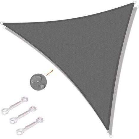 Dreieckiges Schattensegel 4 X 4 M – Hochdichtes Polyethylen-gewebe 220 G/m² – Uv-schutz Und Wasserdicht – Einfache Installation