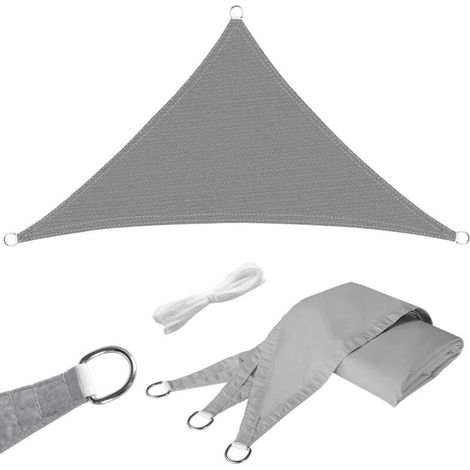 Dreieckiges Schattensegel 3,6x3,6m – Oxford-polyester 180g/m² – 98% Uv-schutz – Reißfest Und Wasserdicht – Für Außenbereiche
