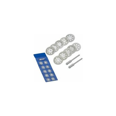 Diamant-trennscheibe, 20 Stück 22 Mm Mini-diamant-trennscheiben Mit 4 Stück Dornen Für Rotationswerkzeuge, Dremel-werkzeuge, Glas, Edelsteine, Trennscheiben