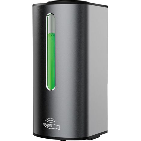 Automatischer Wandmontierter Flüssigseifenspender 380 Ml – Berührungsloser Sensor – Mattes Silbergrau – Einfache Installation