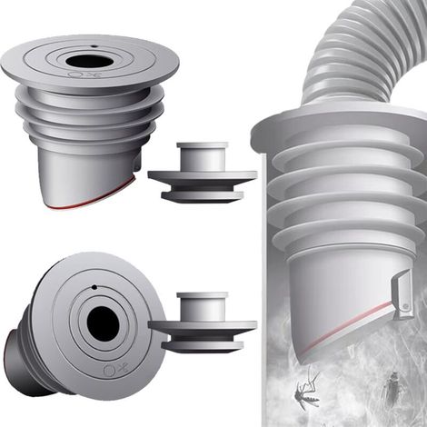 Waschmaschinen-schlauchdichtung, 2 Stück Grauer Geruchsverschluss, Abflussdichtungsstopfen Für Waschmaschine 45-50mm