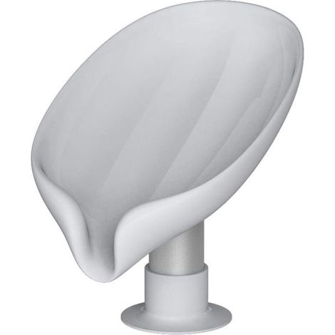 Seifenstück Seifenspender Schwammhalter Geschirrspüler Abtropfschale Seifensparregal, Halter Blattform Mit Saugnapf Für Dusche Küchenspüle Badezimmer 12cm (grau)-fei Yu