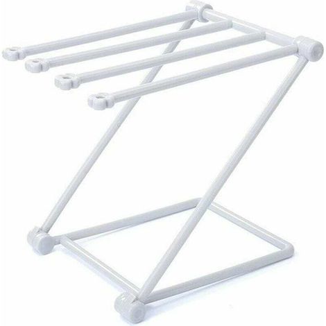 Klappbarer Stand-handtuchhalter Mit 4 Stangen – Rutschfeste Konstruktion – Tragfähigkeit 3 Kg – Für Badezimmer, Küche, Schlafzimmer – Farbe Grau