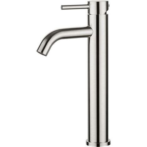 Waschbeckenarmatur, Hohe Waschtischmischer Mit Hohem Auslauf, Mischer Mit Kalt-/warmwasseranschluss, Grau