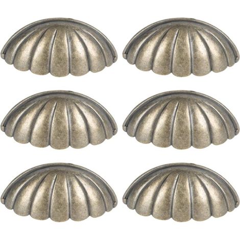 Set Aus 6 Vintage Muschel-möbelknöpfen – Nautische Griffe Aus Zinklegierung – Einfache Montage Für Schränke Und Schubladen