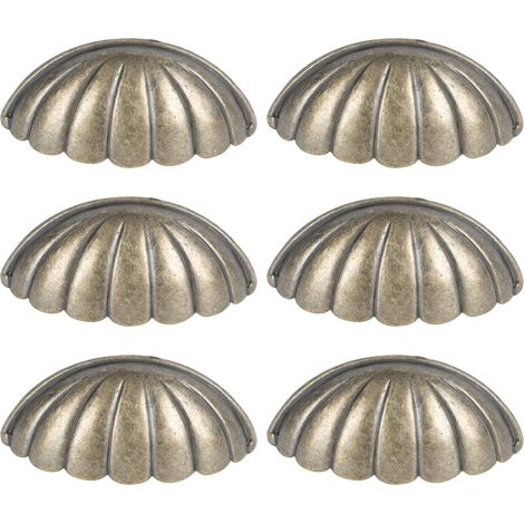 6er-set Vintage-möbelknöpfe Aus Muscheln – Nautische Griffe Aus Zinklegierung – Einfache Montage Für Schränke Und Schubladen