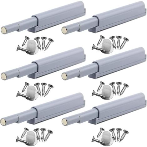 Magnetische Türschnallen Mit Berührungsauslösung Für Schränke Und Vitrinen, Zum Öffnen/schließen Der Tür Per Knopfdruck (6 Stück)