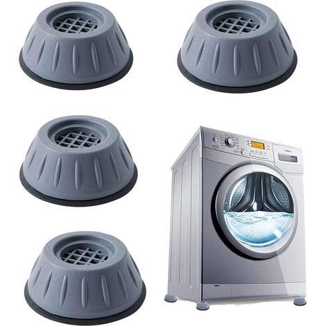 Vibrationsdämpfende, Rutschfeste Gummipads, 4 Stück Waschmaschinen-fußpolster Zur Vibrationsreduzierung, Universell Einsetzbar Für Waschmaschinen Und Trockner.