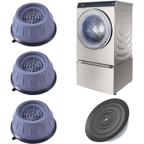 4er-set Universal Waschmaschinen-filzgleiter – Rutschfeste Gummipads/stabilisatorfüße Für Waschmaschinen, Trockner Und Möbel