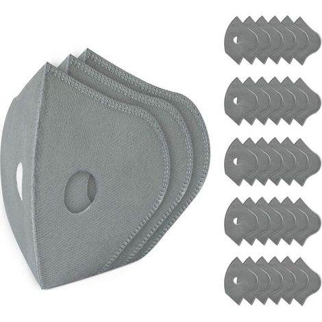 3er-pack Ersatzfilter Für Masken, Aktivkohle-meltblown-stoff, 5-lagiger Wiederverwendbarer Ersatzfilter, Atmungsaktive Staubmaske, Geeignet Für Holzarbeiten, Universalgröße