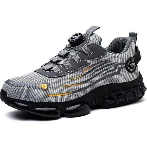 Sicherheitsschuhe S3, Leicht Und Atmungsaktiv, Elegante Drehbare Zehenkappe, Sportschuhe, Zerquetsch- Und Stahlfreie Zehenkappe, Keine Schnürsenkel Erforderlich, Größe 46