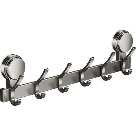 Saugnapf-haken Ohne Bohren, Grau, 41 X 11,5 Cm, Wandgarderobe Zum Aufhängen An Der Tür Für Das Badezimmer, 1 Stück