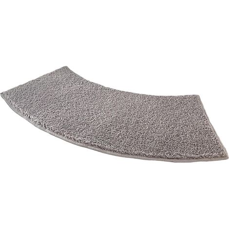 Gebogenes Badematte, Duschmatte, Dicke Toilettenmatte, Umweltfreundliche Badematte, Rutschfeste Badezimmermatte, Grau