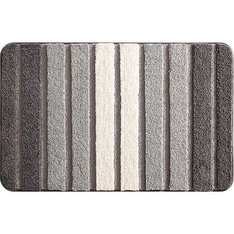 Rutschfester Badteppich 40 X 60 Cm, Extra Weich, Maschinenwaschbar, Saugfähig, Grau