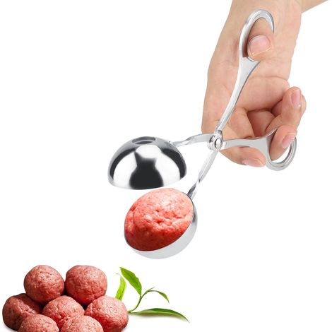 1 Stück (5 Cm) Edelstahl-fleischbällchen-löffel, Antihaftbeschichteter Löffel Für Fleischbällchen, Zange Für Cake Pops, Eiscreme, Keksteig, Melonen Usw.
