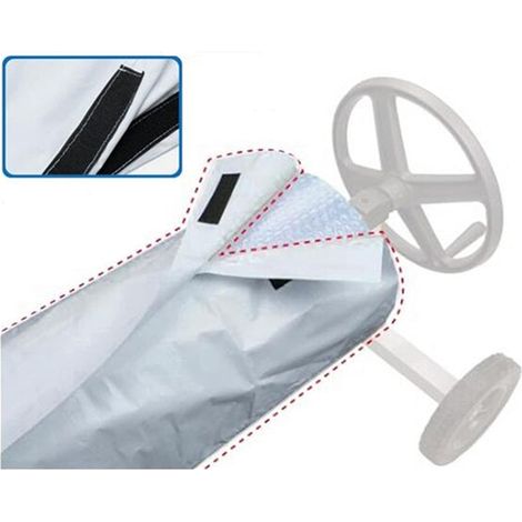 Abdeckrolle Für Poolplane Aus Wasserdichtem Stoff, Schutzhülle, Solare Wasserdichte Abdeckung, Rollladen-sonnenschutz, Staubdicht, Für Garten Im Freien – 550×96 Cm Grau