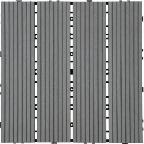 Außenbodenfliesen, Holzoptik Für Balkon/terrasse, 3d-struktur - Grau, 30x30cm