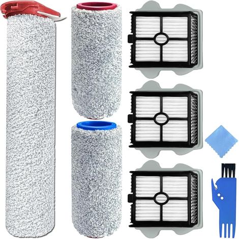 Ersatzteile Für Walzenbürsten Von Roborock Dyad Pro/dyad Pro Combo Nass- Und Trockensauger, Set Mit 1 Langer Hauptbürste, 2 Kurzen Walzenbürsten Und 3 Hepa-filtern
