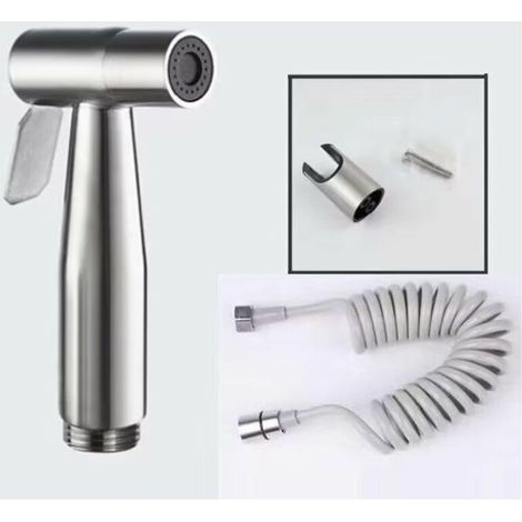 Hand-bidet-sprühgerät – Mit 59-zoll Flexiblem, Teleskopischem Abs-duschschlauch Für Sanitärinstallationen, Toiletten, Bidet-spritzpistole Für Badezimmer (grau)