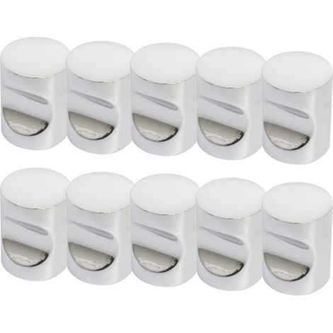 Set Mit 10 Zylindrischen Knöpfen, 3/4 Zoll, Gebürstetes Nickel