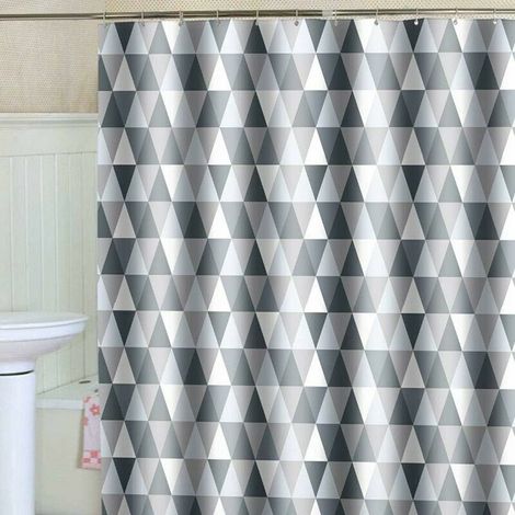 Duschvorhang 200 X 220 Cm (200 Cm Breite, 220 Cm Höhe), Wasserdichtes, Antibakterielles Und Schimmelresistentes Polyester-gewebe, Waschbar, Mit 12 Duschvorhangringen