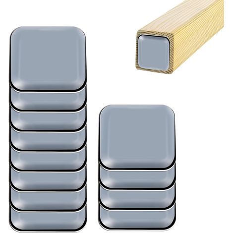 12 Stück Möbelgleiter Aus Teflon, Selbstklebend, 40x40 Mm, Quadratisch, Ptfe, Schützen Effektiv Beim Verschieben, Gleiter Für Tischbeine, Aufkleber-gleiter Für Stühle, Böden, Teppiche Und Schwere Möbe
