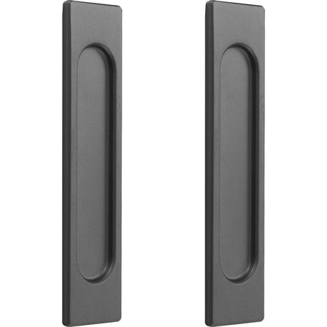 2er-set Selbstklebende Schiebetürgriffe Im Rechten Winkel, Mattes Aluminiumlegierung, Ohne Schiebetor, Für Fenster Und Schränke, 148 Mm (grau)
