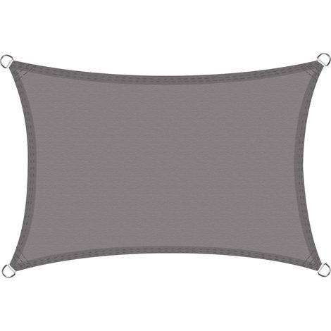 Rechteckiges, Wasserdichtes Schattensegel 2x3 M, Pes-schattentuch, Wasserbeständig, Rechteckiges Schattennetz 3x2 M, 98 % Uv-schutz Für Terrasse Und Außenbereich, Graphitgrau 2x3