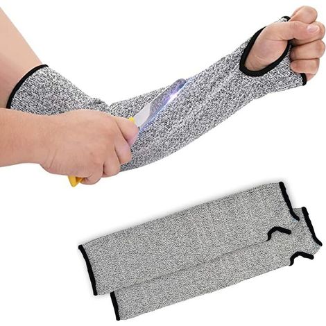 Schnittfeste Strickärmel, Level 5 Schnittschutz Handschuhe Für Gartenarbeit Und Arbeit, Sicherheitsschutzwerkzeug Zur Verhinderung Von Kratzern, Hautreizungen Und Uv-strahlung (1 Paar)