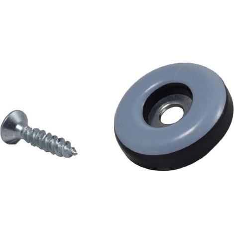 24 X Teflon-gleiter Mit Schrauben - 25 Mm - Rund - Gleiter Für Stühle Und Andere Möbel