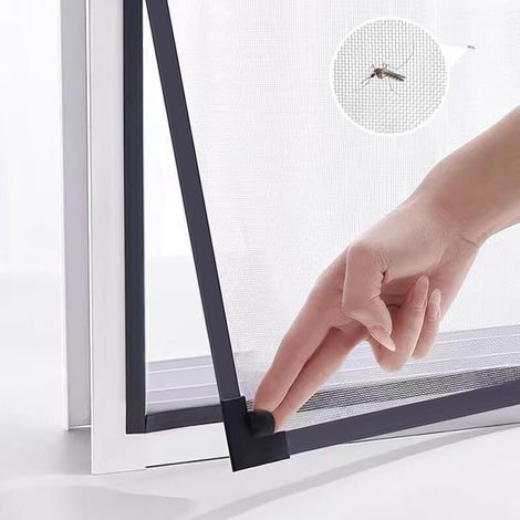 Einstellbarer Diy-magnetfensterbildschirm, Maximale Größe 80 X 120 Cm, Passt Auf Jedes Kleinere Glasfasergewebe Mit Grauem Rahmen