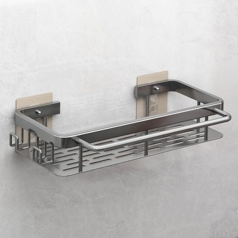 Selbstklebendes Wandregal Für Küche, Bad Und Balkon, Grau