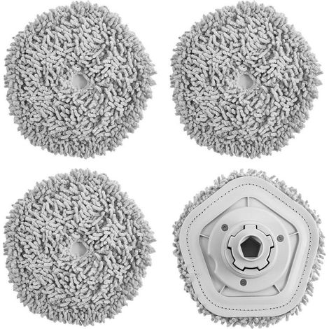 4 Ersatz-chiffontücher Für Dreame W10/w10 Pro Saugroboter, Zubehör Für Dreame Saugroboter, Waschbare Wischpads, Für Alle Bodentypen