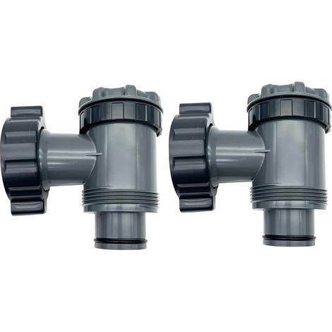 Ein-/auslassventil Kompatibel Mit Coleman, Intex, Bestway, Filterpumpe Für Außenpool, Ersatzteile Für Poolpumpen, Für 1-1/2 Zoll Schlauch (2er-pack, B)