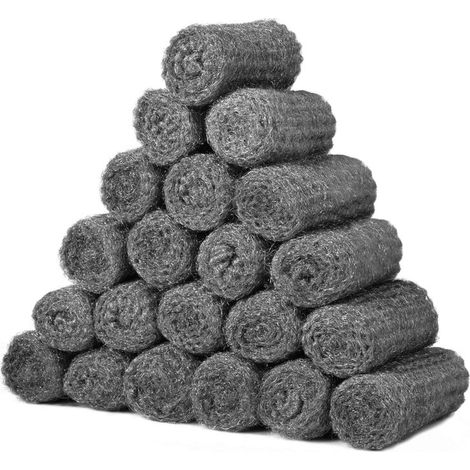 20er-pack Stahlwolle-spulen, Grad 0000, Ideale Polierstahlwolle Für Reinigung, Politur, Pflege Und Oberflächenbehandlung Von Holz, Glas
