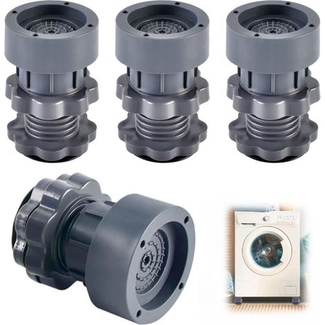 4 Stück Waschmaschinen-antivibrationsmatten, Verstellbare Antivibrationsfüße Für Waschmaschine, Rutschfeste Pads Für Wasch- Und Trockner