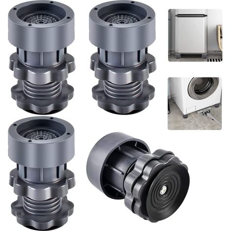 Anti-vibrationsmatte Für Waschmaschinen, 4-teiliges Universal-set, Verstellbare 7 Bis 10 Cm Anti-vibrations- Und Schalldämpfungsstützen Für Waschmaschine Und Trockner