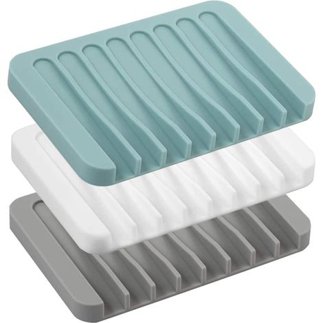 3er-pack Silikon-seifenschale, Rutschfeste, Wasserdichte Seifenablage Für Bad Und Küche