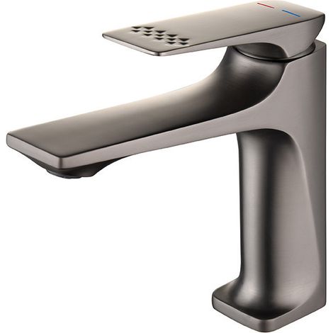 Waschbeckenarmatur Spritzschutz Grau Mit 60 Cm Zulaufschlauch