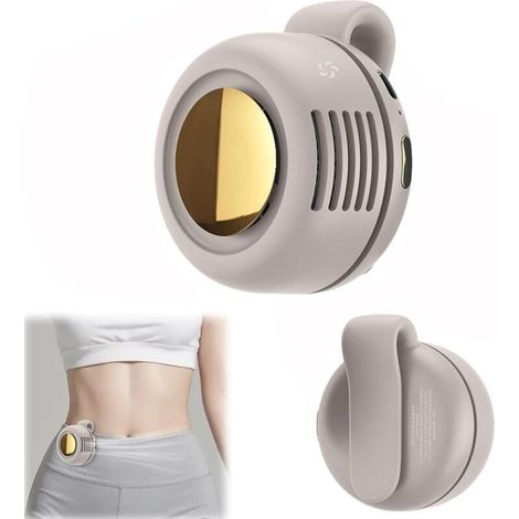 Tragbarer, Geräuscharmer Mini-ventilator Ohne Flügel Mit Clip Für Die Taille, Freihändiger, Wiederaufladbarer Ventilator Mit 3 Geschwindigkeitsstufen Für Reisen, Büro Und Hemd, Sommergeschenk Für Outd