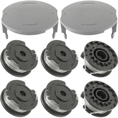 Bobinen F016800569/f016800385, Länge 4 M Ø 1,6 Mm Für Kabellosen Rasentrimmer Bosch Easygrasscut 23/26/18/18-230/18-260/18-26 Und Spulendeckel F016f05320 (6 Bobinen + 2 Deckel)